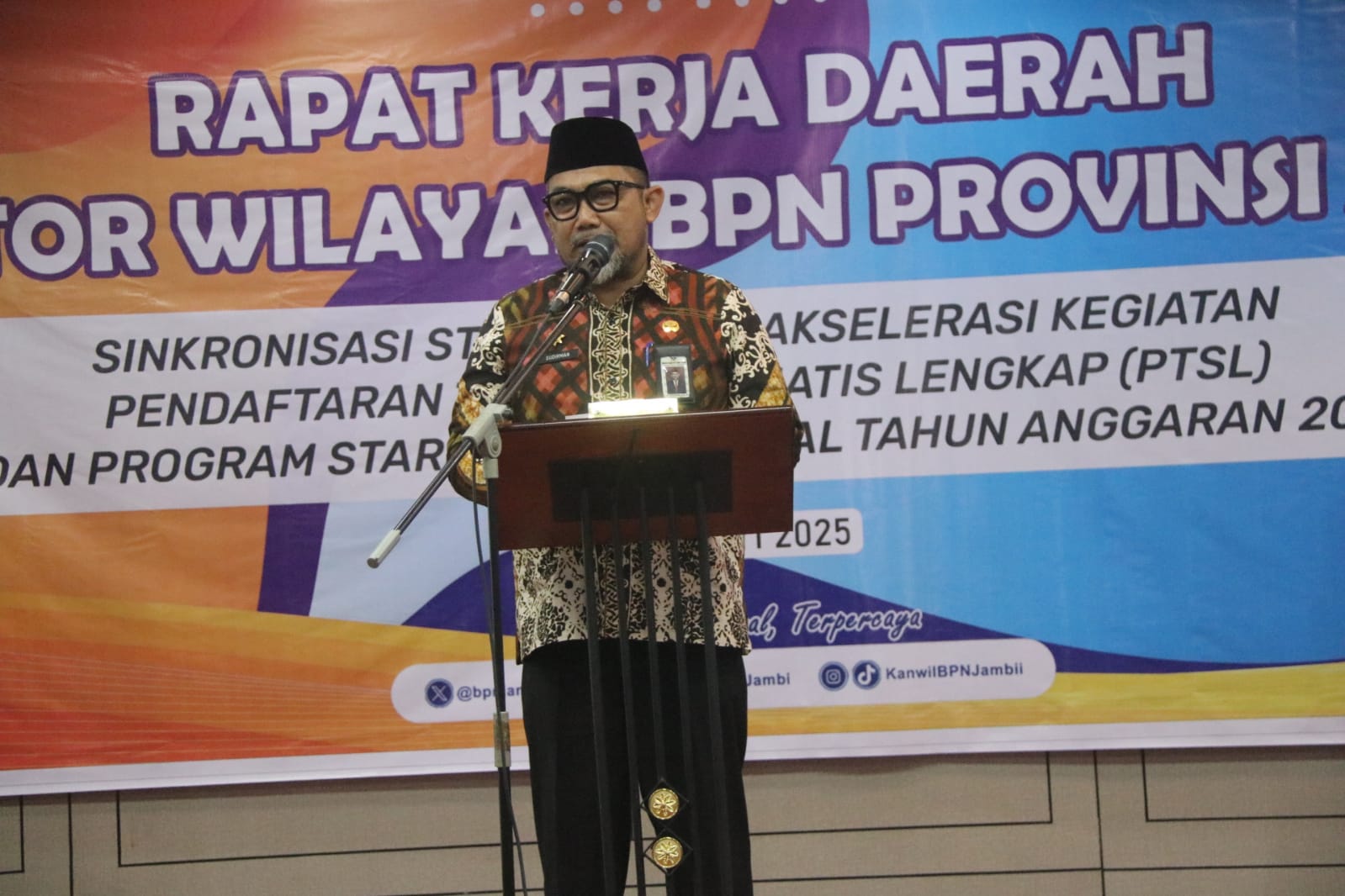 Sekda Provinsi Jambi, Sudirman berharap BPN dan Pemda saling berkolaborasi