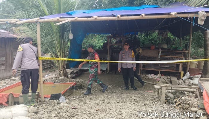 Polisi dan TNI gerebek aktifitas PETI di Kecamatan Sungai Manau, Kabupaten Merangin