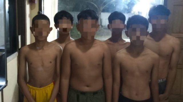 Enam pemuda yang membawa sajam di Jambi diamankan tim gabungan Polda Jambi bersama Polsek Jambi Selatan