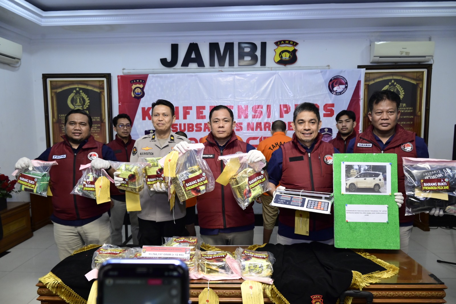 Polda Jambi gagalkan peredaran 12 kilogram narkoba jenis sabu jaringan internasional