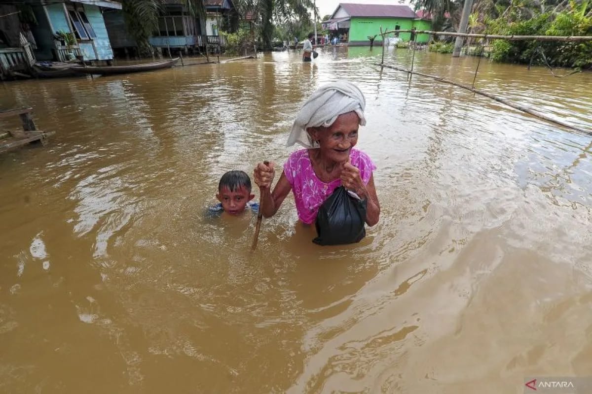 Kondisi banjir di salah satu wilayah Provinsi Jambi