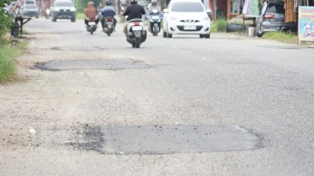 Kondisi jalan Buluran Kenali setelah diperbaiki Dinas PUPR Provinsi Jambi