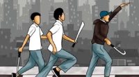Ilustrasi remaja tawuran