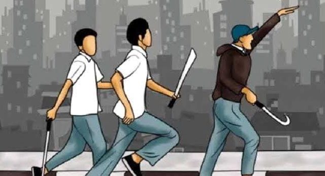 Ilustrasi remaja tawuran