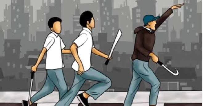 Ilustrasi remaja tawuran