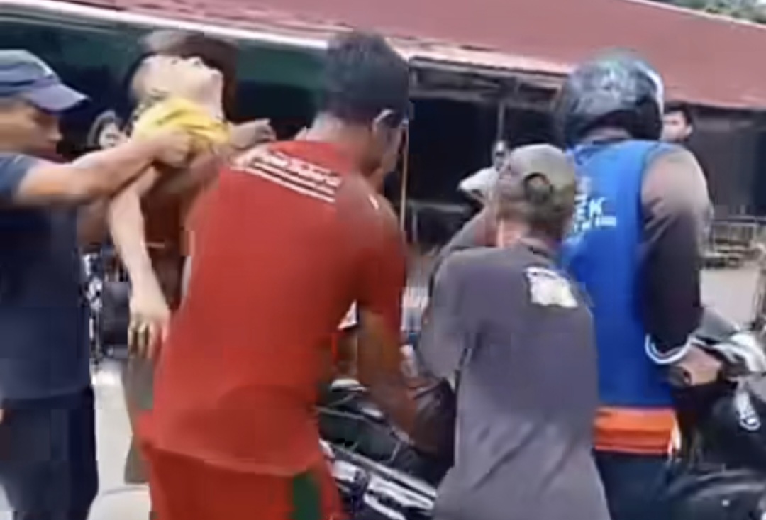 Salah satu korban penusukan di Pasar Angso Duo Jambi