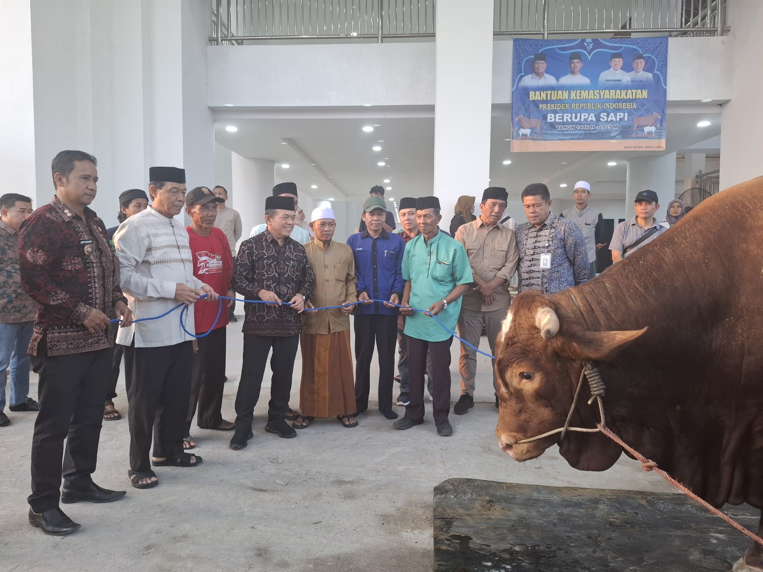 Gubernur Jambi Al Haris serahkan bantuan sapi kurban seberat 1 ton dari Presiden RI, Prabowo Subianto