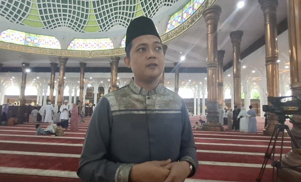 Ketua DPRD Provinsi Jambi, M Hafiz Fattah sholat Idul Adha di Masjid Agung Al Falah