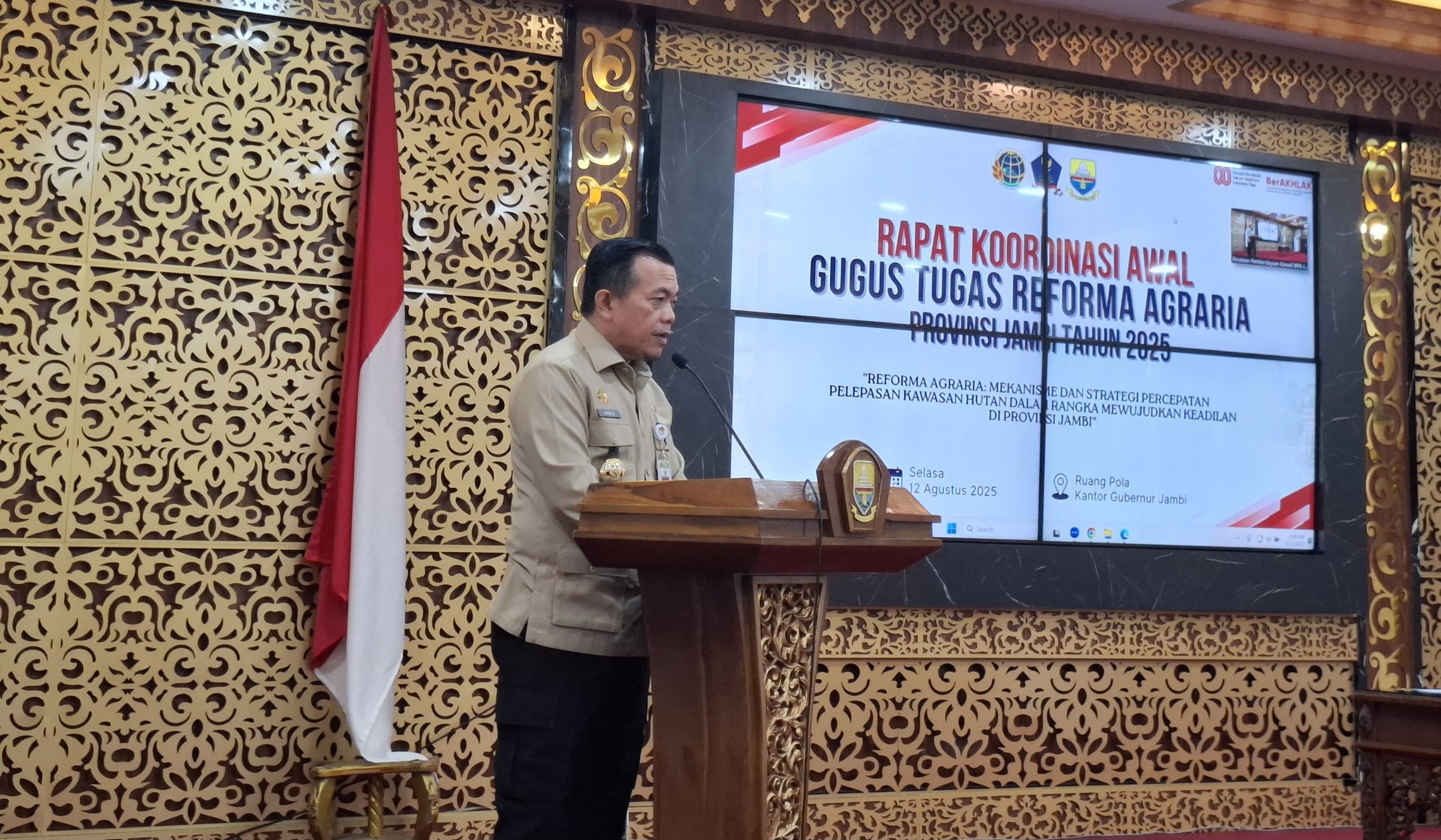 Gubernur Jambi Al Haris buka rakor awal gugus tugas reforma agraria 2025