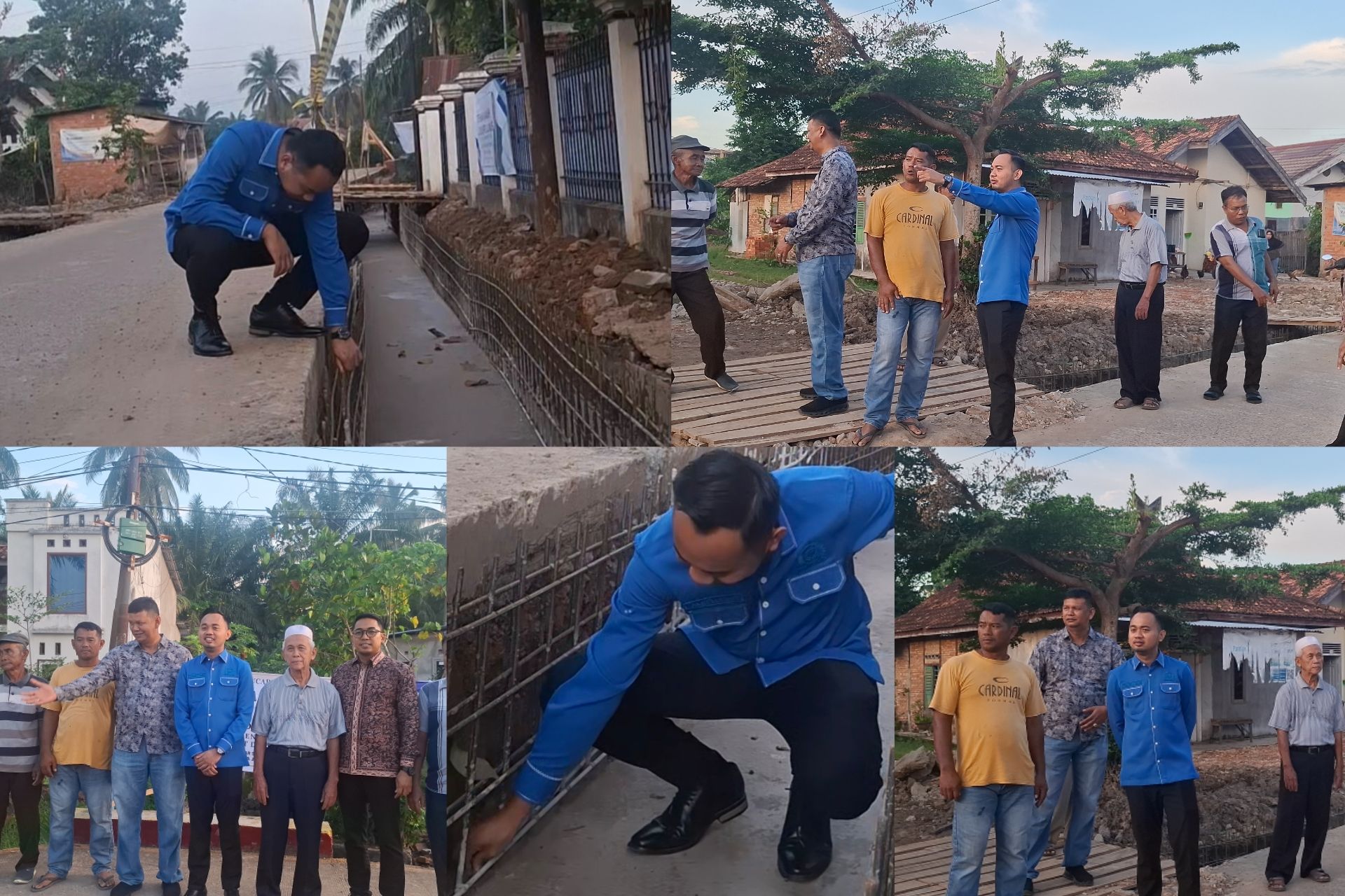 Zulkifli Linus meninjau progres pembangunan drainase di Kelurahan Lingkar Selatan