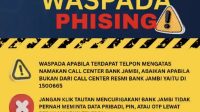 Bank Jambi ingatkan nasabah untuk waspada terhadap phising