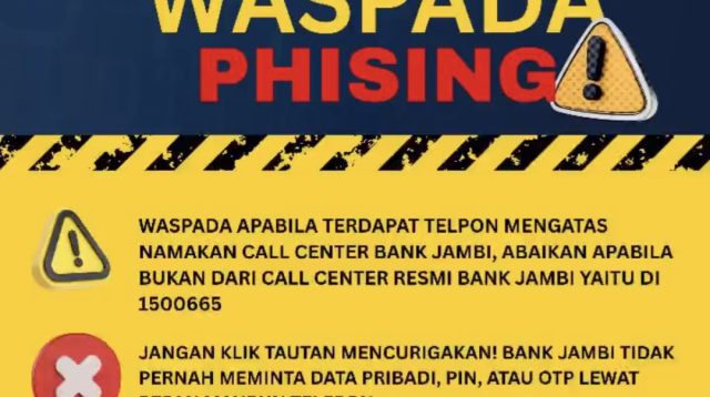 Bank Jambi ingatkan nasabah untuk waspada terhadap phising