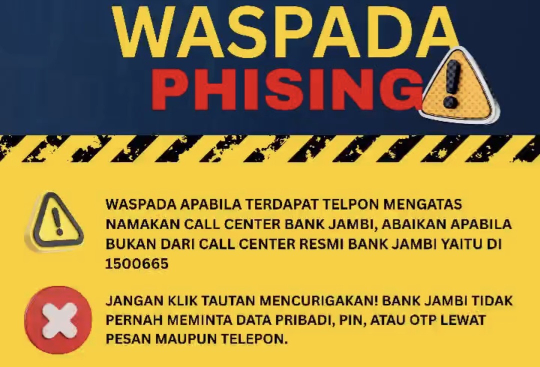 Bank Jambi ingatkan nasabah untuk waspada terhadap phising