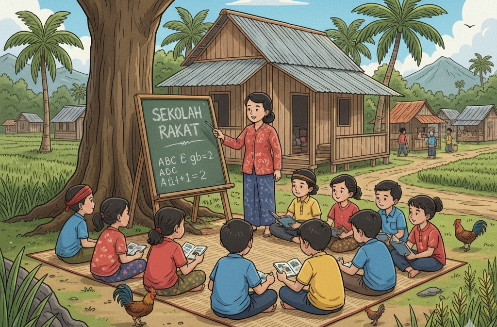 Ilustrasi sekolah rakyat
