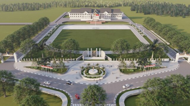 Ilustrasi lapangan Garuda yang menggantikan lapangan kantor Gubernur Jambi