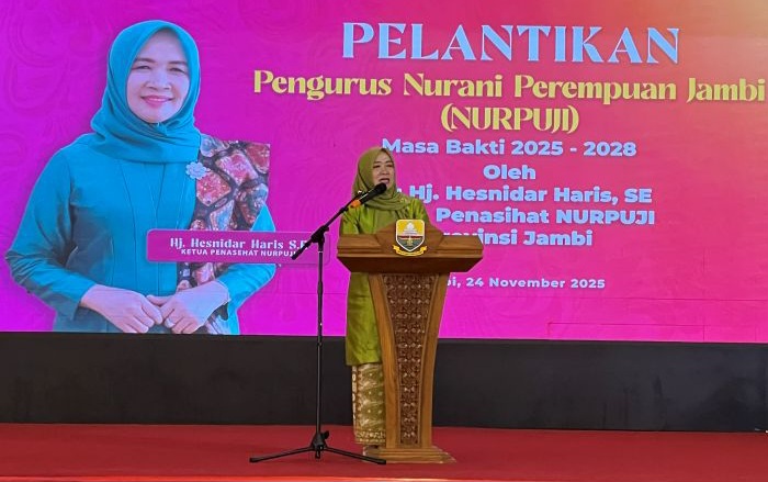 Hesti Haris menghadiri pelantikan pengurus NURPUJI masa bakti 2025-2028