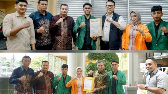Pimpinan DPRD Kota Jambi mendampingi mahasiswa menyampaikan aspirasi kepada DPR RI
