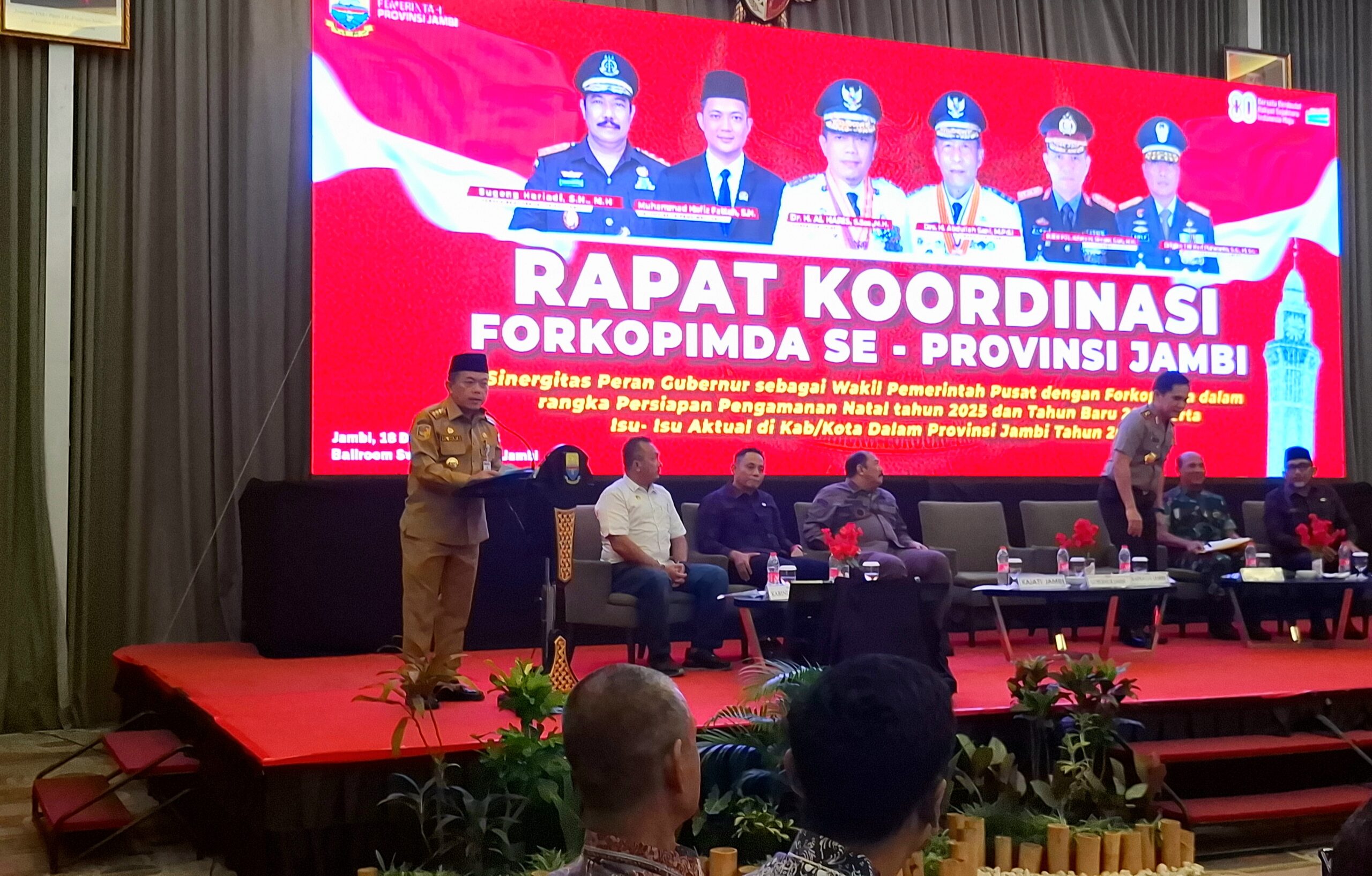 Gubernur Jambi, Al Haris memimpin rakor natal dan tahun baru bersama Forkopimda se-Provinsi Jambi